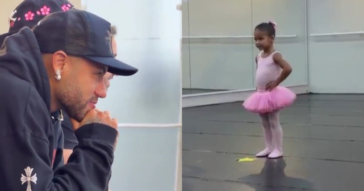 VÍDEO: Neymar se emociona em apresentação de balé de Mavie