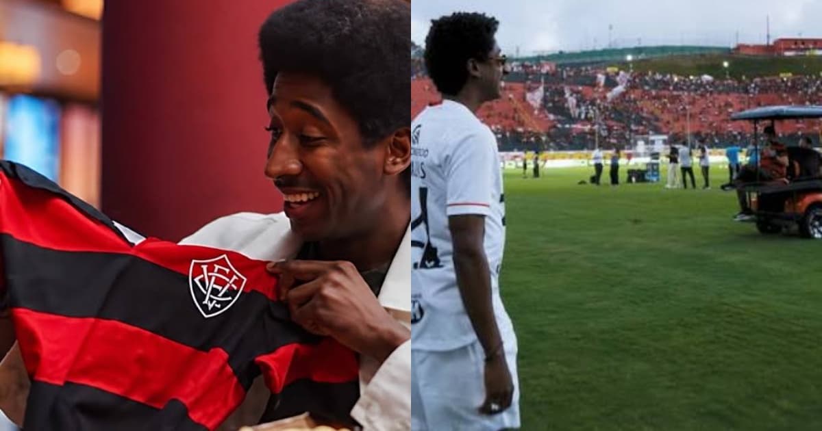 Evaldo Macarrão, de 'Coração Acelerado', ganha homenagem do Vitória após visita ao Barradão: "Minha criança em êxtase"