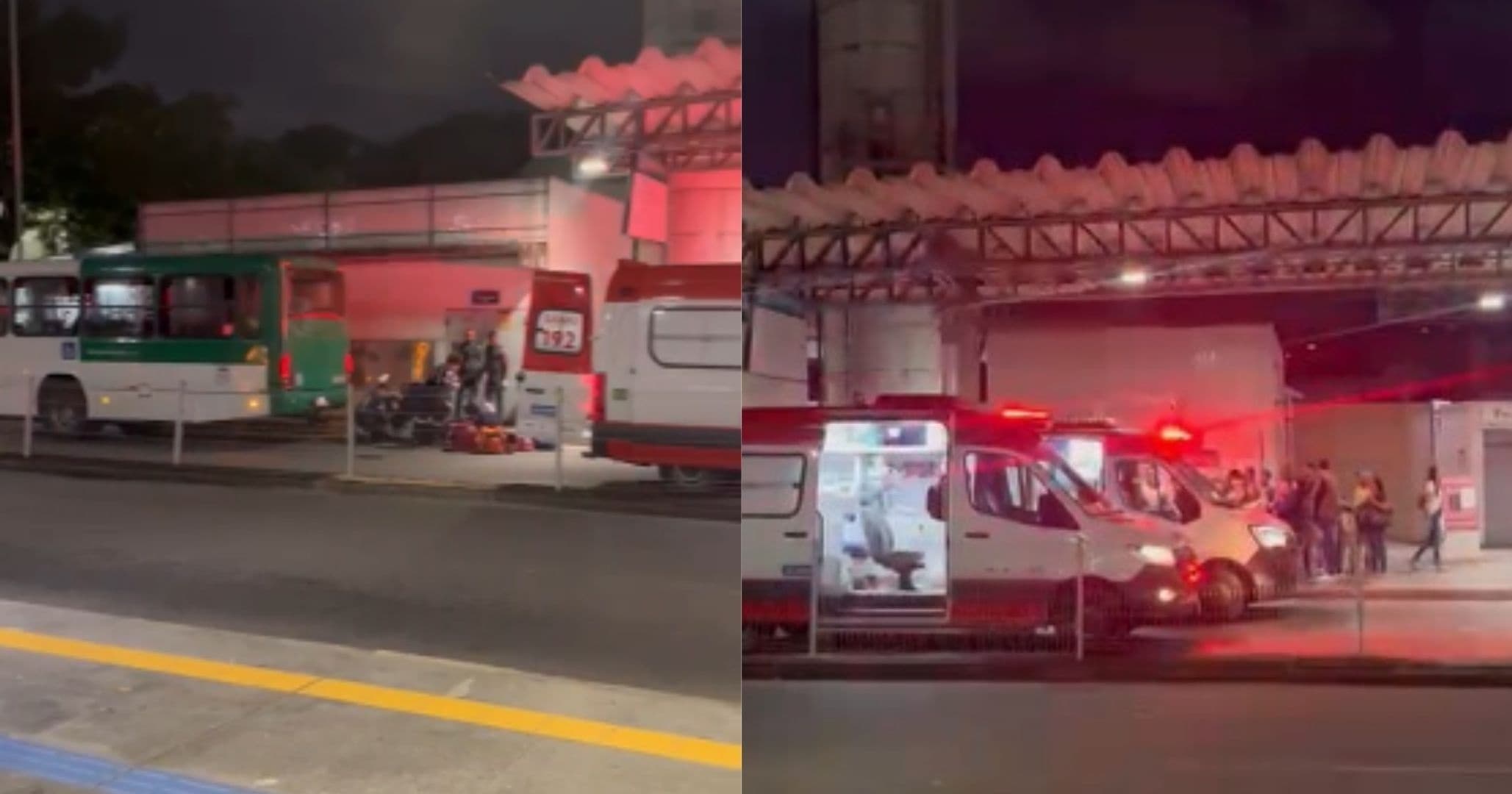VÍDEO: Mulher sofre fratura após ser atropelada no terminal de ônibus da antiga Estação Rodoviária