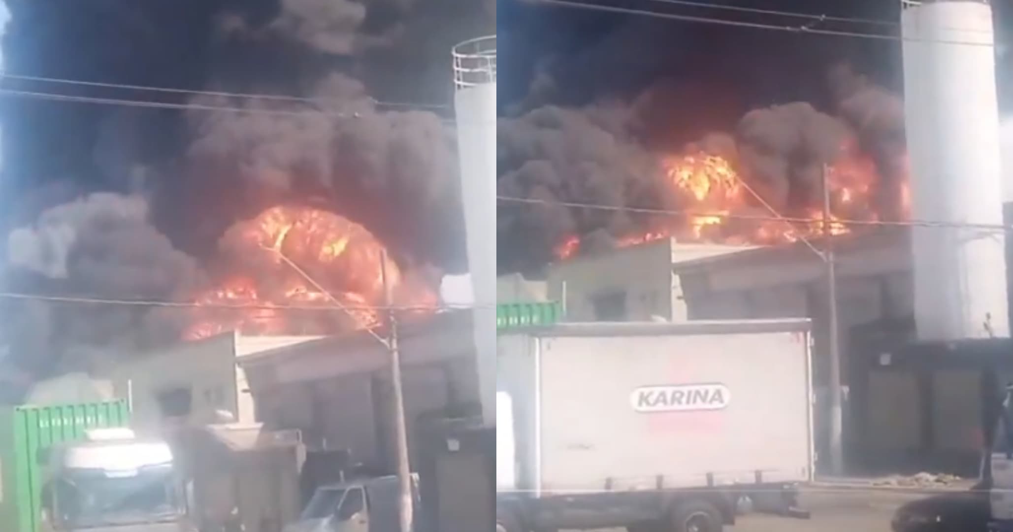 VÍDEO: Incêndio em fábrica de tintas perto de aeroporto mobiliza Bombeiros em Guarulhos