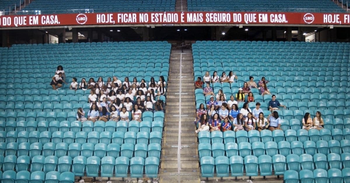Campanha “Terceiro Tempo”: Bahia reúne 180 mulheres na Fonte Nova em manifesto contra a violência doméstica