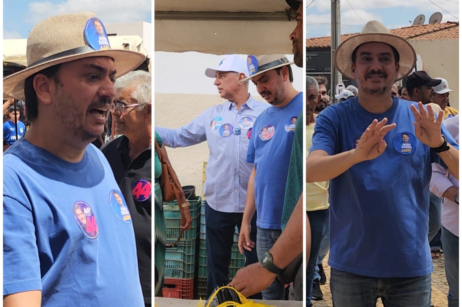 ### Pedro Tavares visita feira livre de Ourolândia e faz adesivagem com apoiadores nesta segunda-feira