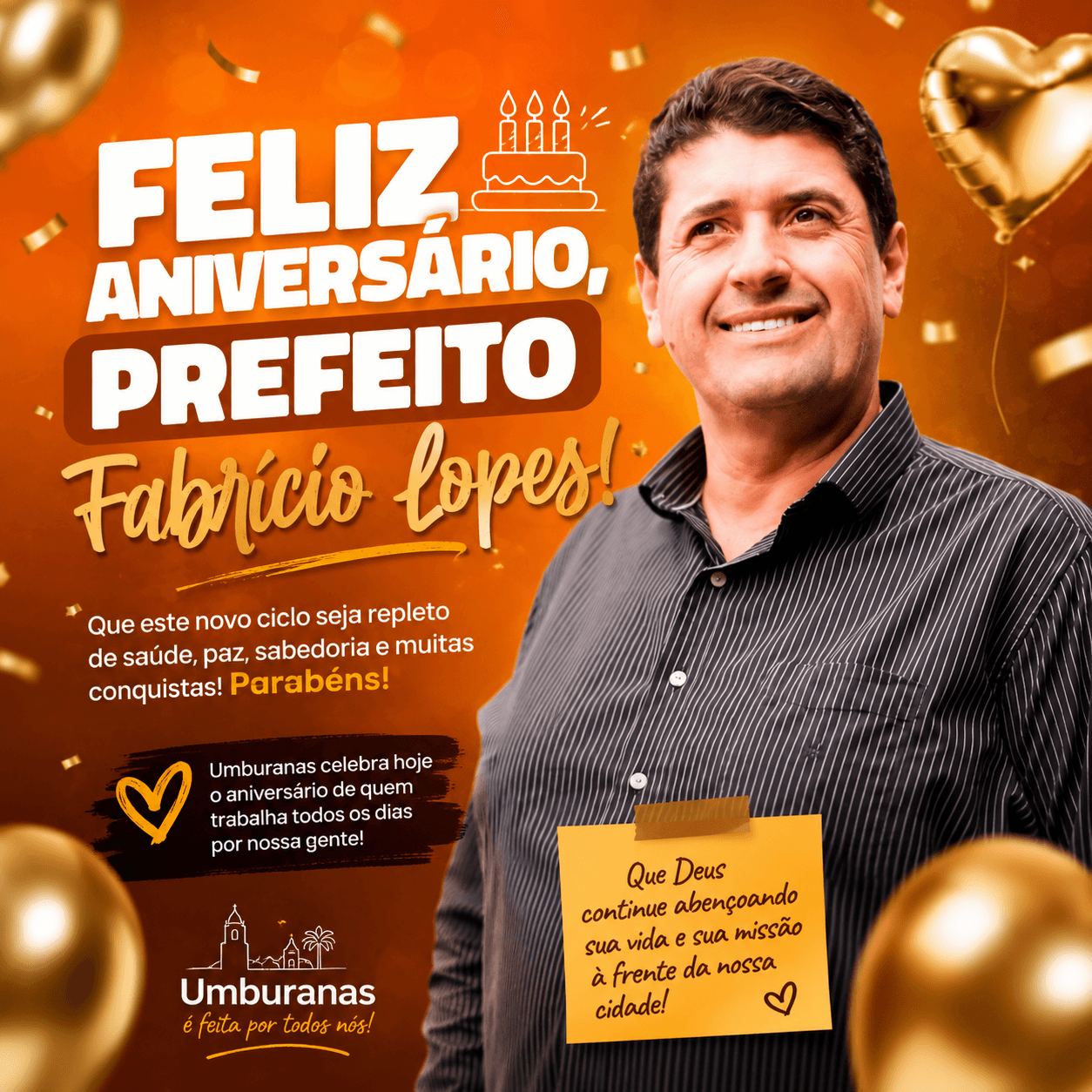 Umburanas comemora aniversário do prefeito Fabrício Lopes
