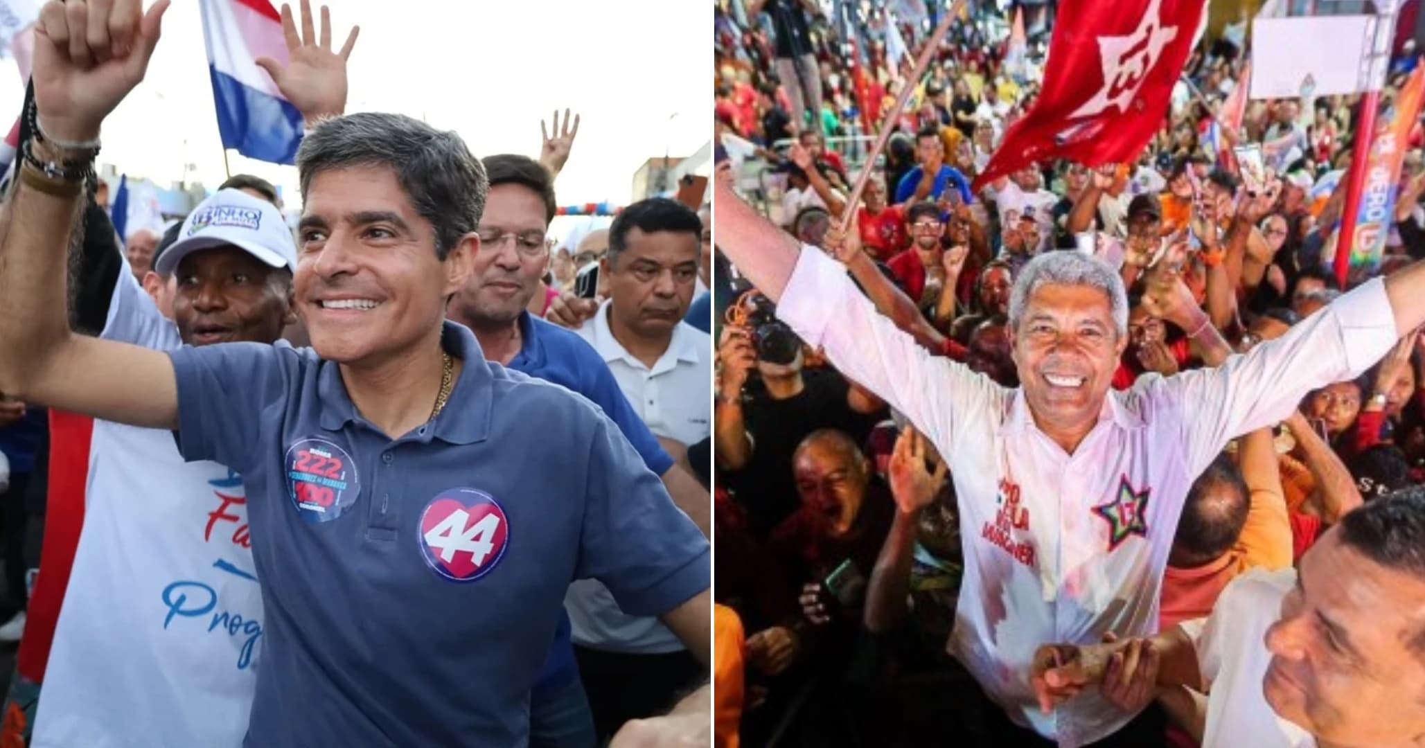 AtlasIntel: ACM Neto e Jerônimo empatam em todos os cenários para governo da Bahia