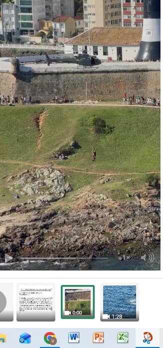 VÍDEO: Helicóptero da PM é usado em resgate de banhista à deriva na praia da Barra, em Salvador