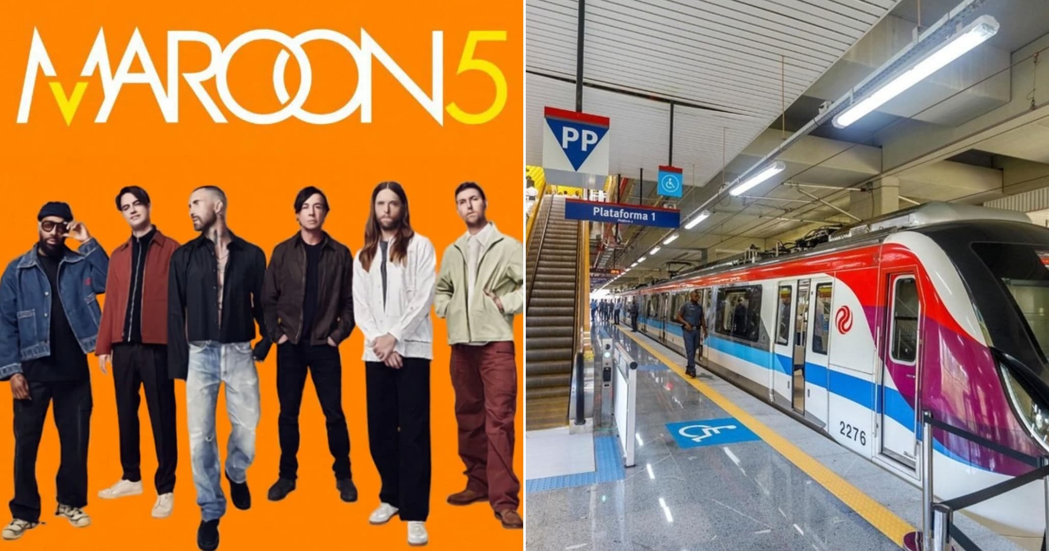 Metrô vai operar até 1h após show de MAROON 5 na Arena Fonte Nova