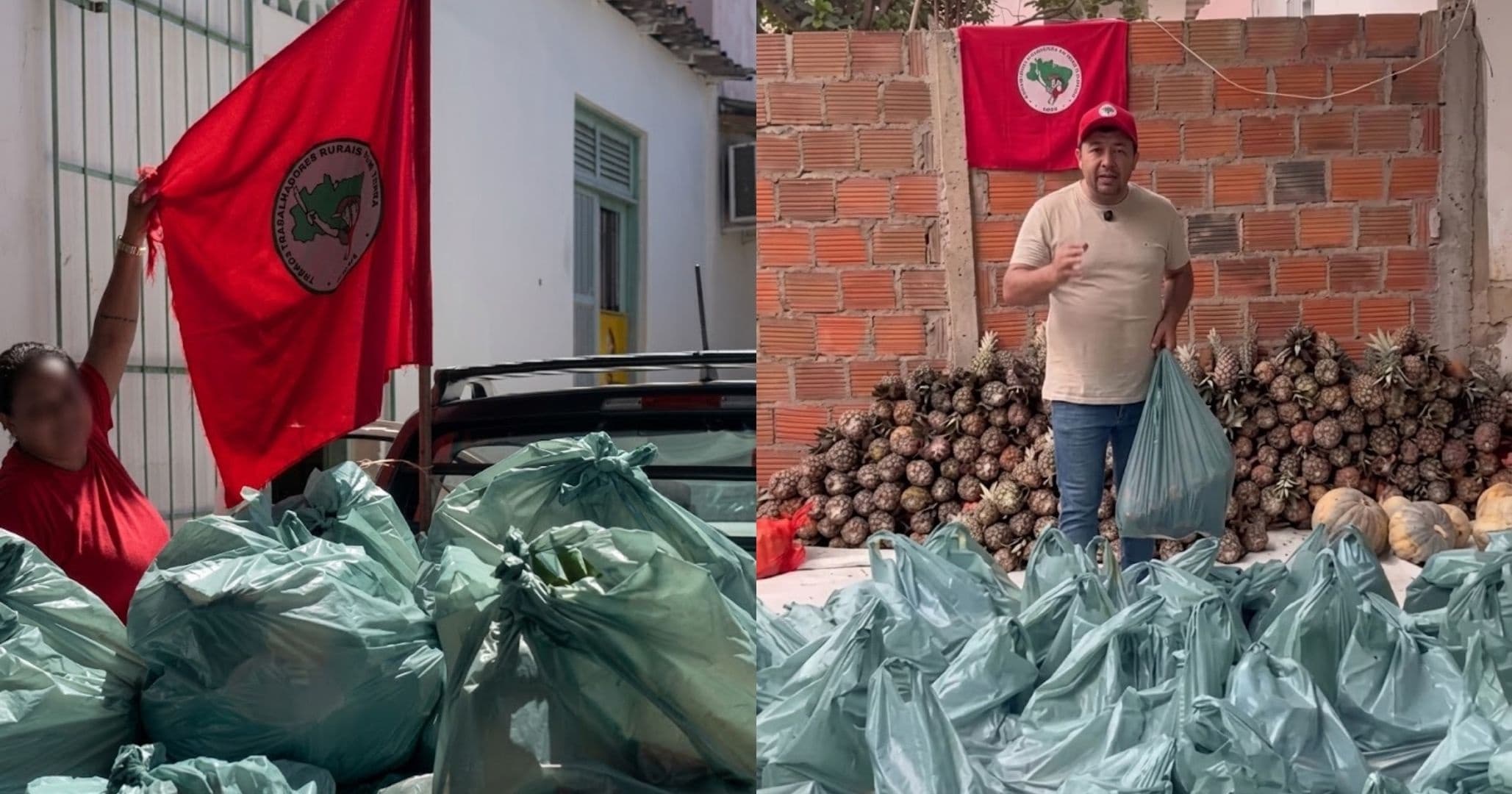 Líder do MST distribui 500 cestas citando nome dos candidatos em Itaberaba; entenda