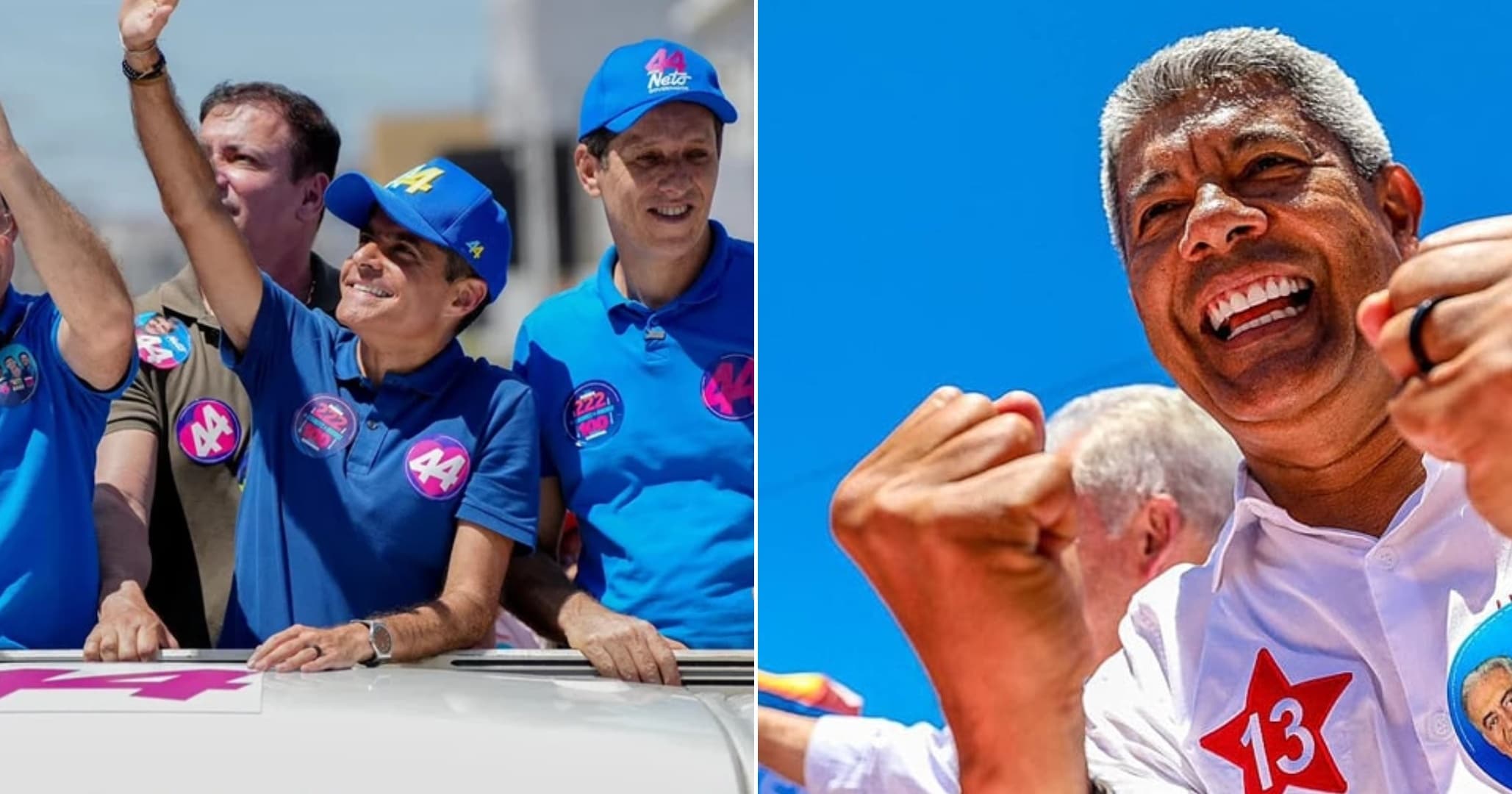 Big Data: Jerônimo Rodrigues e ACM Neto estão empatados tecnicamente na disputa ao governo da Bahia 