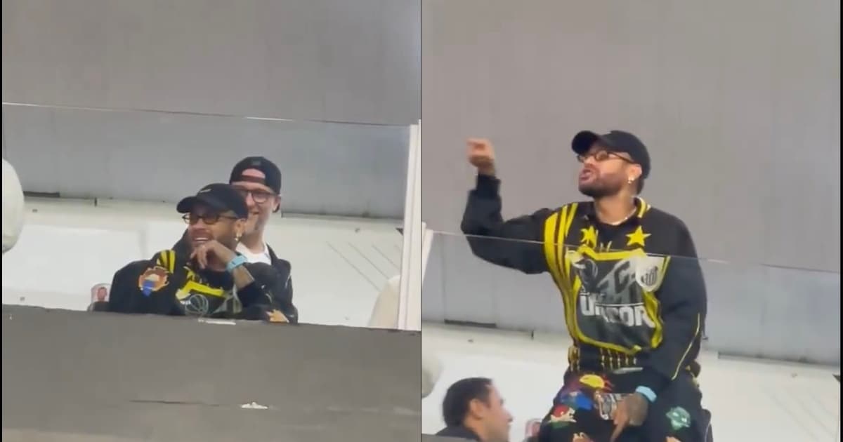 Do camarote, Neymar troca provocações com atleticanos e dispara: “Sem joelho, sou melhor que todos”