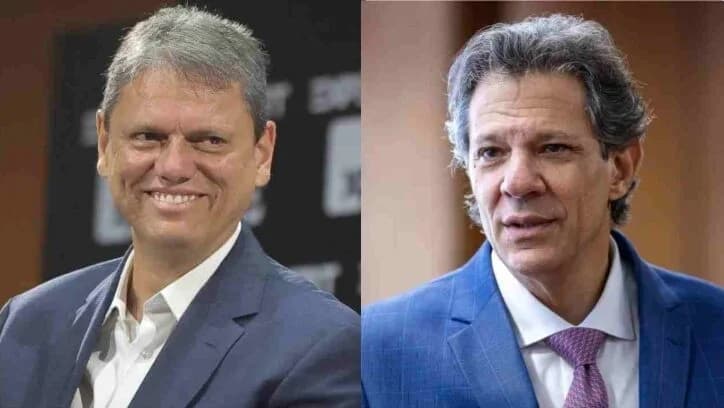 Tarcísio aparece à frente de Haddad na disputa pelo governo de SP, aponta Paraná Pesquisas 