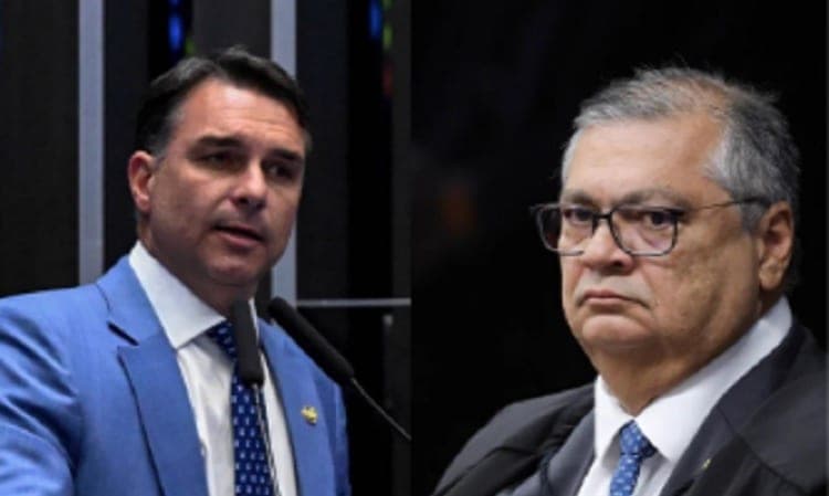 Flávio Bolsonaro tentou por quatro vezes afastar Flávio Dino da investigação sobre emendas para o "Dark Horse"