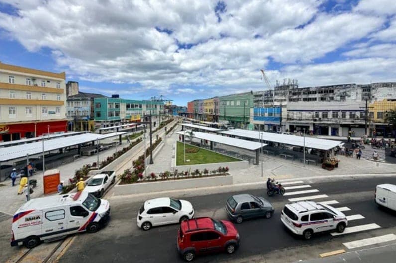 Largo da Calçada é entregue nesta terça-feira após obras do VLT em Salvador