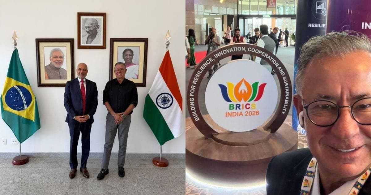 Ricardo Luzbel encerra missão oficial na Índia após agenda do BRICS