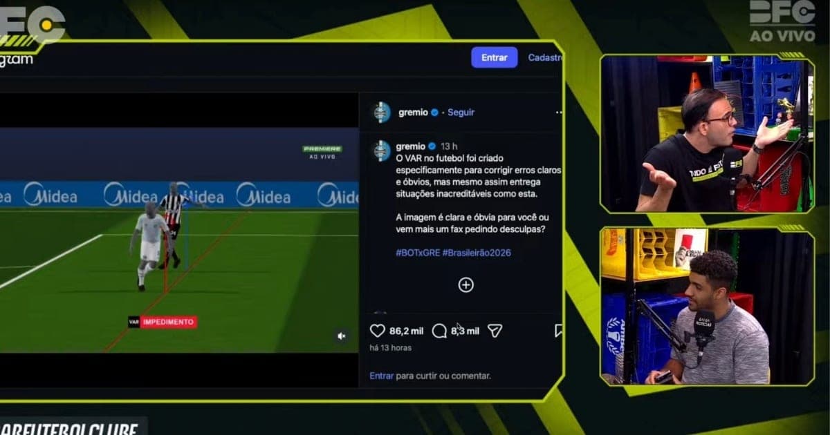 Bar FC debate impedimento em Botafogo x Grêmio e retomada de boa fase de Jean Lucas no Bahia