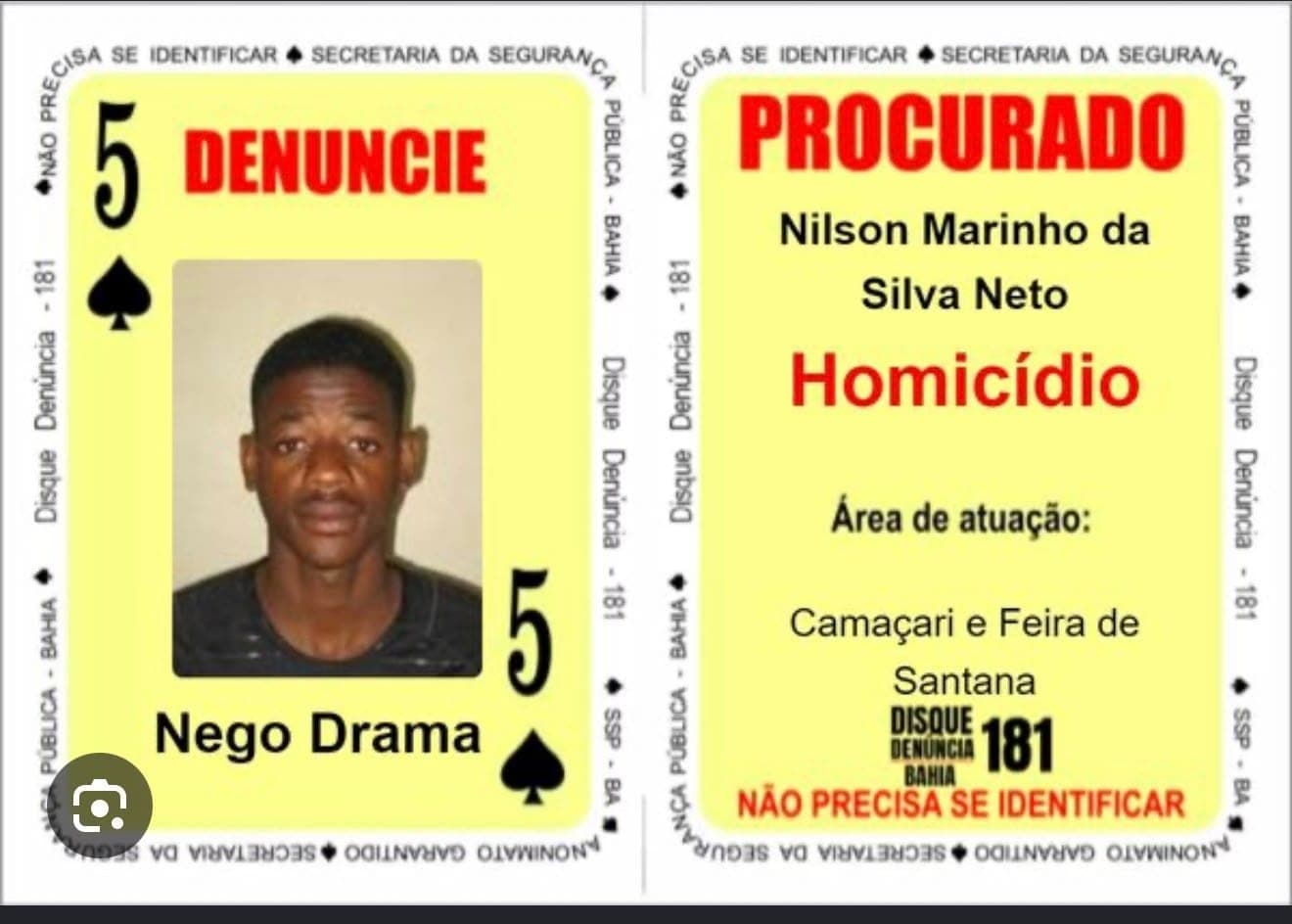 Integrante do Baralho do Crime conhecido como “Negro Drama” morre após confronto com a polícia em Salvador